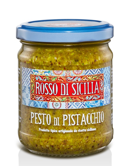 Pesto di Pistacchio – Vasetto Vetro 180 gr – Rosso di Sicilia