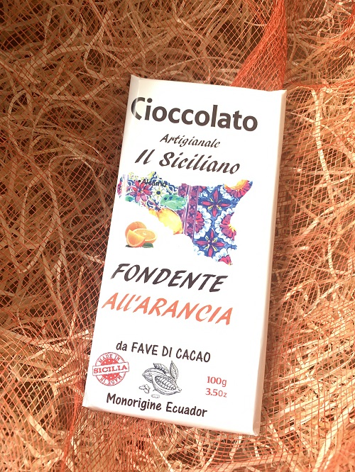 Cioccolato Fondente all’Arancia – Barretta 100 gr – Stellino Chocolate Maker