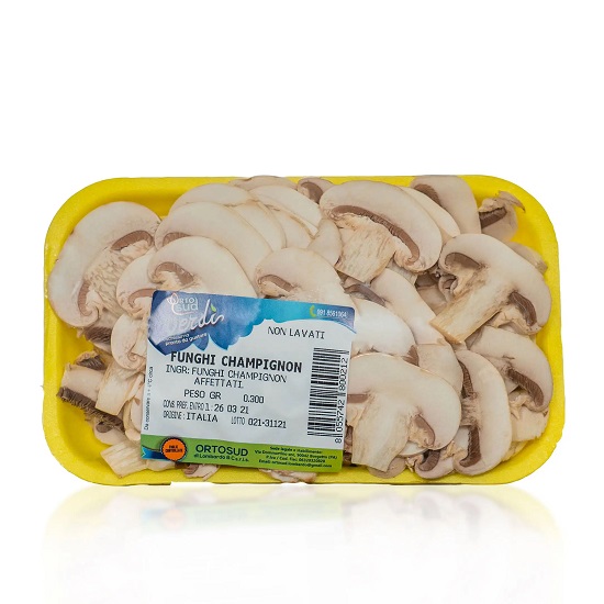 Funghi Champignon Affettati – Vaschetta GR500 – OrtoSud