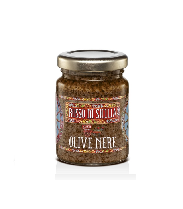 Olive Nere – Vasetto Vetro 290 gr – Rosso di Sicilia