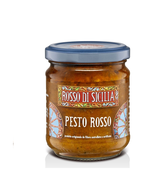 Pesto Rosso Siciliani  – Vasetto Vetro 180 gr – Rosso di Sicilia