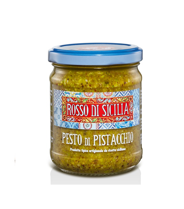 Pesto di Pistacchio – Vasetto Vetro 180 gr – Rosso di Sicilia